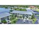 An exterior view of a condo building with balconies, green landscaping and parking at 25225 Rampart Blvd # 1607, Punta Gorda, FL 33983