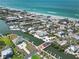 Beautiful aerial view featuring waterfront properties with canal access and stunning beach proximity at 2779 N Beach Rd # A, Englewood, FL 34223