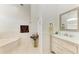 Relaxing bathroom features marble counters, and soaking tub at 420 Wabash Ter, Port Charlotte, FL 33954
