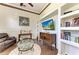 Comfortable living room with a TV, built in shelves, and ample seating at 420 Wabash Ter, Port Charlotte, FL 33954
