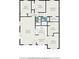 Floor plan depicting two bathrooms, kitchen, dining area, living room, and three bedrooms at 5121 Chaves Cir, Port Charlotte, FL 33948