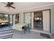 The covered patio provides a great view of the interior rooms, as well as the surrounding landscape at 7225 Sea Mist Dr, Port Charlotte, FL 33981