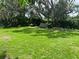 Expansive backyard with lush green grass and mature trees, perfect for outdoor activities at 1457 Sheehan Blvd, Port Charlotte, FL 33952