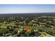 Scenic aerial view of a property near a tranquil canal, surrounded by lush greenery for a peaceful setting at 3476 Brewster Rd, North Port, FL 34288