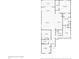 Detailed floor plan featuring a primary bedroom, a kitchen, and a living room, providing a layout overview at 3476 Brewster Rd, North Port, FL 34288