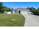 Charming single-story home boasts a well-manicured lawn, two car garage, and inviting curb appeal at 3476 Brewster Rd, North Port, FL 34288