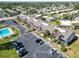 Bird's eye view showcasing condos, parking, pool, and landscaping, in a well-planned community at 5416 Swift Rd # 27, Sarasota, FL 34231