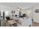 Comfortable living room featuring modern furnishings, wood floors, and an open layout at 5416 Swift Rd # 27, Sarasota, FL 34231