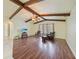 Living room with wood beams, wood floors and a great view at 1556 Eagle St, Port Charlotte, FL 33952