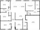 Layout of the house with labeled rooms, including bedrooms, bathrooms, living areas, kitchen, and garage at 22010 Seyburn Ter, Port Charlotte, FL 33954