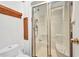 Bathroom shower area with glass door at 22375 Edgewater Dr # 255, Punta Gorda, FL 33980