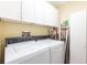 This laundry room includes a full sized washer and dryer and lots of storage at 4000 Bal Harbor Blvd # 124, Punta Gorda, FL 33950