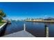 Scenic waterfront view featuring a private dock and access to serene waters, showcasing nearby homes at 4174 Perch Cir, Port Charlotte, FL 33948