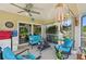 Relaxing outdoor patio with comfortable seating and screened enclosure at 4463 Cromey Rd, North Port, FL 34288