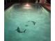 Outdoor pool features dolphin mosaics, enhancing the ambiance of relaxation and recreation at 719 Ellicott Nw Cir, Port Charlotte, FL 33952