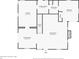 Detailed first floor plan showcasing layout of kitchen, living, and dining areas at 740 W Virginia Ave, Punta Gorda, FL 33950