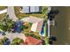 Aerial shot of a home with a pool and dock, ideally located on a waterfront canal at 125 Donna Ct, Punta Gorda, FL 33950