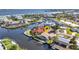 Waterfront property on canal featuring backyard pool and boat dock; prime waterfront location at 125 Donna Ct, Punta Gorda, FL 33950
