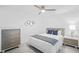 Bright bedroom with modern decor, a ceiling fan, and neutral colored furniture at 14224 Heritage Landing Blvd # 923, Punta Gorda, FL 33955
