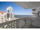 Balcony with a view of the building and ocean, featuring seating for relaxation at 2401 Bayshore Blvd # 1204, Tampa, FL 33629