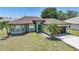 Inviting single-story home with manicured lawn and tropical palm tree at 347 Casale G St, Punta Gorda, FL 33983