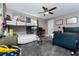 Shared bedroom featuring a bunk bed, a twin bed, and comfortable carpet flooring at 12420 Minot Ave, Port Charlotte, FL 33981