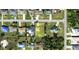 Aerial view highlighting lot location and surrounding properties in a residential neighborhood at 18459 Inwood Ave, Port Charlotte, FL 33948