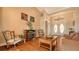 Comfortable living room with a fireplace at 2202 Peterborough Rd, Punta Gorda, FL 33983