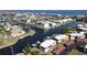 Aerial view of waterfront homes with private boat docks and easy access to the open water at 311 Garvin St # 405A, Punta Gorda, FL 33950