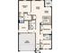Well-designed home floor plan featuring a spacious owner's suite, modern kitchen, and two-bay garage at 3675 Casco Cir, North Port, FL 34288