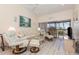 Inviting living room with comfortable seating, neutral tones, and sliding doors to a balcony at 4260 Placida Rd # 13B, Englewood, FL 34224
