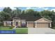 Charming single-story home with a three-car garage and well-manicured lawn at 47 Tee View Rd, Rotonda West, FL 33947