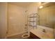 Bathroom with a tub and shower combination and a single vanity at 4749 Oakley Rd, North Port, FL 34288