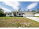 Charming single-story home features a two-car garage and neatly manicured lawn at 5611 Ganyard Ave, North Port, FL 34291