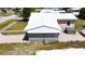 Aerial view showcasing the house and new backyard upgrades at 6272 Sooner St, North Port, FL 34287