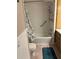 Bright bathroom with a shower-tub combination and a floral shower curtain at 805 S Green Cir, Venice, FL 34285