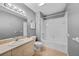 Bathroom featuring a shower/tub combo and a single sink vanity at 2061 Willow Hammock Cir # 303, Punta Gorda, FL 33983