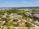 Aerial view of a neighborhood, with the property marked by a red pin at 23491 Harper Ave, Punta Gorda, FL 33980