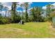 Expansive backyard with lush green grass and mature trees, offering a serene outdoor space at 4461 La France Ave, North Port, FL 34286