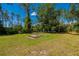 Expansive backyard with lush green grass and mature trees, offering a serene outdoor space at 4461 La France Ave, North Port, FL 34286