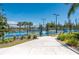 Community pickleball courts with professional surfacing, nets, and perimeter fencing at 7501 Mikasa Dr, Punta Gorda, FL 33950