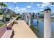 Private dock providing easy access to the canal and boating opportunities at 931 Cimarron Dr, Punta Gorda, FL 33950