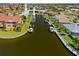 Scenic canal view with boat docks and waterfront homes in a residential community at 1318 Wesley Dr # 7, Punta Gorda, FL 33950