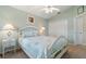 Relaxing bedroom featuring a comfortable bed, bedside tables with lamps, and closet at 13761 Long Lake Ln, Port Charlotte, FL 33953