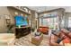 A cozy living room showcases a built in fireplace and unique decor throughout at 1673 Palace Ct, Punta Gorda, FL 33980