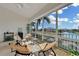 This cozy lanai offers picturesque views of the fountain and tropical surroundings at 196 Tarpon Cove Blvd # 722, Punta Gorda, FL 33950