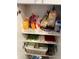 Organized pantry with shelves stocked with food, showing convenient and accessible storage solutions at 21405 Olean Blvd # 531, Port Charlotte, FL 33952