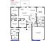 Detailed floor plan showcasing four bedrooms, two baths, kitchen, dining room, and a two-car garage at 23498 Moses Ct, Punta Gorda, FL 33980