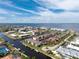 Beautiful aerial view of waterfront condos with boat docks and stunning water views on a sunny day at 347 Coldeway Dr # G6, Punta Gorda, FL 33950