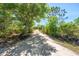 Long driveway, shaded by mature trees, leading to a gated entrance, creating a picturesque and private approach at 47350 Bermont Rd, Punta Gorda, FL 33982